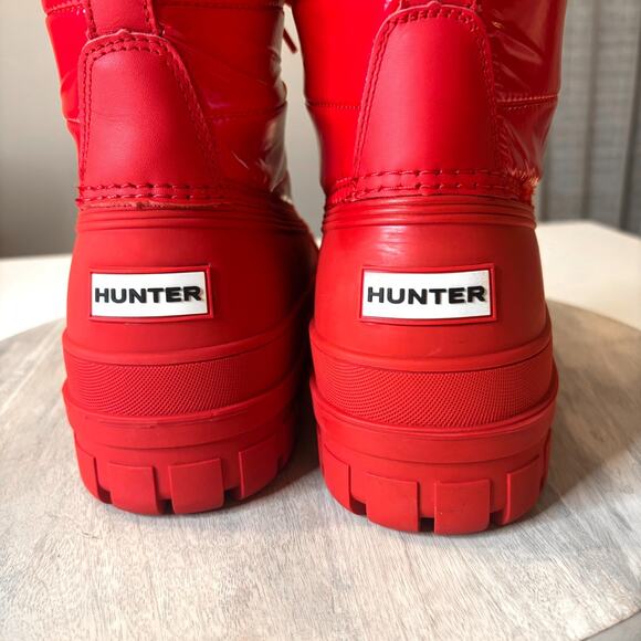 NIB Hunter Stanly Medium Red 610 Insulated Waterproof Duck Boots Women’s US Sz 9 - Picture 8 of 11